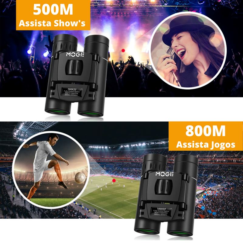 Binóculos Profissional HD 100x22 | 30.000M & Visão Noturna POPLAR092