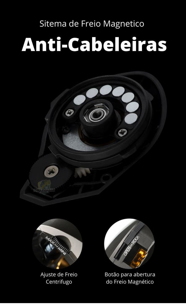 Nova Carretilha Premium LURE PRO AK-2000 POPLAR1401