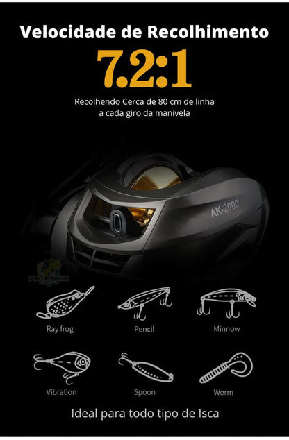 Nova Carretilha Premium LURE PRO AK-2000 POPLAR1401